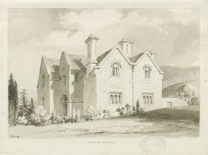 Moreton Vicarage: sepya yıkama çizimi, 1841 by Thomas Peploe Wood