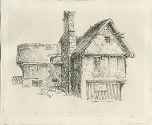 Standon Hall: kalem ve mürekkeple çizim ve [?19. yüzyılın ortaları] (çizim)