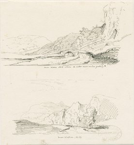 Wetton Mill: kalem ve mürekkeple çizim, nd [1817-1845] by Thomas Peploe Wood