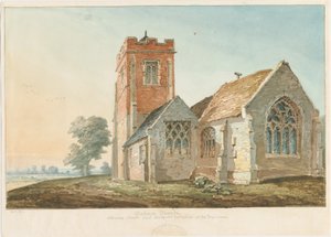 Wychnor Kilisesi: sulu boya by Thomas Peploe Wood