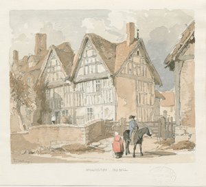 Wigginton Old Hall: sulu boya boyama, 1841 by Thomas Peploe Wood