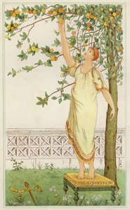 Portakal ağaçları arasında Danae (renkli taş) by Thomas Ralph Spence