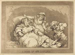 Son Bacaklarında Bir Fahişe by Thomas Rowlandson