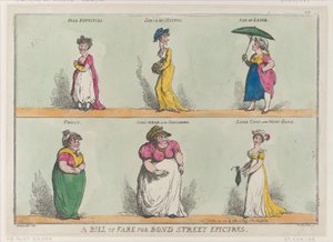 Bond Street Epicures için Ücret Faturası!!, 25 Ekim 1808., 25 Ekim 1808. by Thomas Rowlandson
