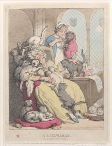 Bir Katamaran veya Yaşlı Bakire Kreşi, 1 Mart 1803., 1 Mart 1803. by Thomas Rowlandson