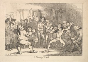Bir Eskrim Maçı, 1788. by Thomas Rowlandson
