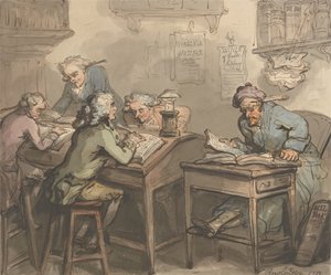 Bir Tüccar Ofisi by Thomas Rowlandson