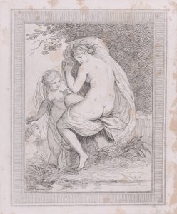 Kendi Kendini Kurutan Bir Peri, 1790-99., 1790-99. by Thomas Rowlandson