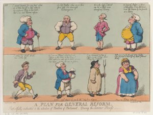 29 Ağustos 1809 tarihinde Üyelerin dikkatine saygıyla sunulan bir Genel Reform Planı. by Thomas Rowlandson