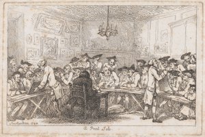 Bir Baskı Satışı--Bir Gece Müzayedesi, 1788., 1788. by Thomas Rowlandson