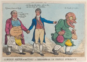 Sör Francis Burdett, 1810., 1810 tarafından Reddedilen Zamanın Kaba Bir Kroki. by Thomas Rowlandson