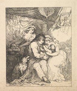 Bir Denizciler Ailesi, 1787. by Thomas Rowlandson