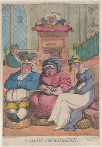 Uykulu Bir Cemaat, 12 Şubat 1811., 12 Şubat 1811. by Thomas Rowlandson