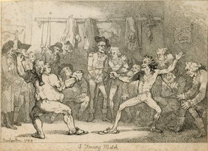 Bir eskrim maçı by Thomas Rowlandson