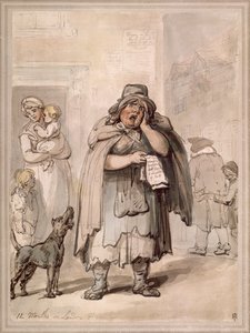 Bir sokak köşesinde bir sokak satıcısı, Londra by Thomas Rowlandson
