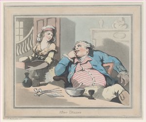 Akşam Yemeğinden Sonra, 1790., 1790. by Thomas Rowlandson
