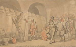 Bullstrode'daki Ale Mahzenindeki Değişiklikler by Thomas Rowlandson