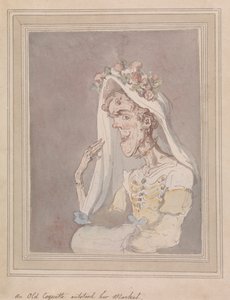 Eski Bir Coquette Pazarını Geride Bıraktı by Thomas Rowlandson