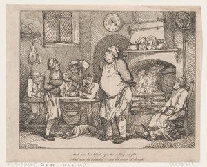 Ve Şimdi Kaldırılan Gözleri Tavan Aradı..., 1787., 1787. by Thomas Rowlandson