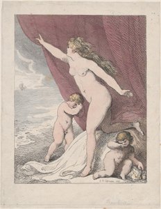 Ariadne, Theseus Tarafından Terk Edildi, 1790-99., 1790-99. by Thomas Rowlandson