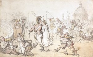 Blackfriars Köprüsü (suluboya) by Thomas Rowlandson
