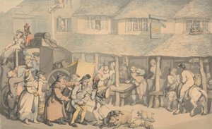 Bodmin Cornwall: Sahne Koçunun Gelişi by Thomas Rowlandson