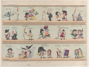 Oda Bordürleri, Extravaganzas Levhası 1, 28 Mart 1799., 28 Mart 1799. by Thomas Rowlandson
