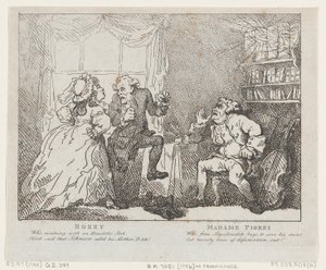 Bozzy ve Madame Piozzi Frontispiece, Bozzy ve Piozzi, Peter Pindar, 1780-86., 1780-86. by Thomas Rowlandson
