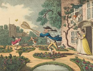 Kelebek Avı, 1806. by Thomas Rowlandson