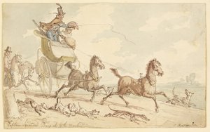Kaptan Squander İşarete Kadar Patlama by Thomas Rowlandson