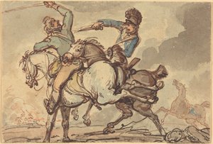 Süvari Çatışması by Thomas Rowlandson