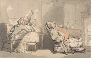 Banyo Konforu: Müzik Ustası by Thomas Rowlandson