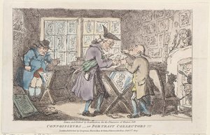 Uzmanlar veya Portre Koleksiyonerleri !!!, 1807., 1807. by Thomas Rowlandson
