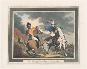 Birini Kes ve Uyluğu Koru Yeni Muhafız, 1798., 1798. by Thomas Rowlandson