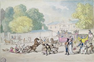 Devonshire Evi, Piccadilly by Thomas Rowlandson