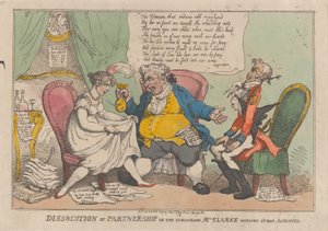 Ortaklığın Sona Ermesi veya Çalışkan Bayan Clarke İşini Sona Erdirme..., 15 Şubat 1809. by Thomas Rowlandson