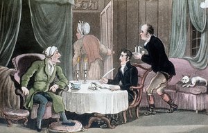 Doktor Sözdizimi vasiyetini yapıyor, c1816 by Thomas Rowlandson