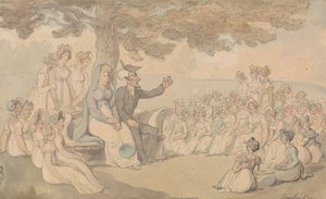 Dr. Syntax Genç Hanımlar İçin Bir Yatılı Okulu Ziyaret Etti by Thomas Rowlandson