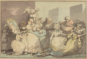 Doğum Günü için Giyinme, 1788. by Thomas Rowlandson