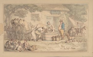 Çiftçilik sahnesi, 1780-1827. by Thomas Rowlandson