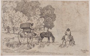 Dört Tekerlekli Şezlong, 10 Nisan 1785., 10 Nisan 1785. by Thomas Rowlandson