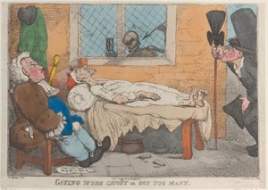 Hayaletten Vazgeçmek veya Çok Fazla, 1813., 1813. by Thomas Rowlandson