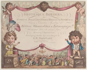 Ekranlar, Bilardo Salonları, Soyunma Odaları için Grotesk Kenarlıklar, &c &c, 1799-1800., 1799-1800. by Thomas Rowlandson