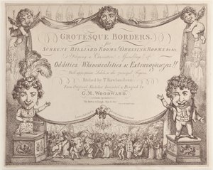 Ekranlar, Bilardo Salonları, Soyunma Odaları için Grotesk Kenarlıklar, &c &c, 1799-1800., 1799-1800. by Thomas Rowlandson
