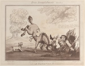 At Başarıları, Taslak 12: Bir Vaulter !!, 1 Ağustos 1799., 1 Ağustos 1799. by Thomas Rowlandson