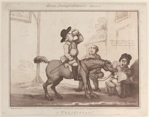 At Başarıları, Taslak 5: Bir Politikacı !!, 1 Ağustos 1799., 1 Ağustos 1799. by Thomas Rowlandson