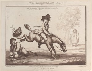 At Başarıları, Eskiz 7: Bir Sivil !!, 1 Ağustos 1799., 1 Ağustos 1799. by Thomas Rowlandson