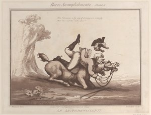 At Başarıları, Eskiz 8: Bir Aritmetikçi !!, 1 Ağustos 1799., 1 Ağustos 1799. by Thomas Rowlandson