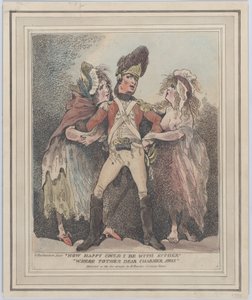 Diğer Sevgili Büyücü Uzakta Olmasaydı İkisinden de Ne Kadar Mutlu Olabilirdim, [1784]., [1784]. by Thomas Rowlandson