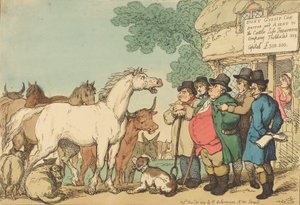 Sigortalanabilir Sığır, 1809 yayınlandı. by Thomas Rowlandson